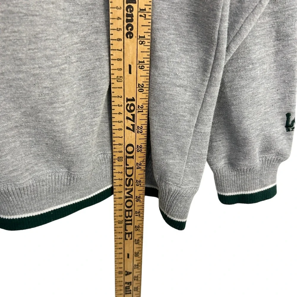 Vintage Green Bay Packers Lee Sport NFL Embroidered Sweatshirt Medium Gray 90s